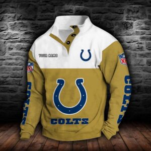 Indianapolis Colts Double Breasted Stand Collar Hoodie