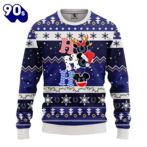 Indianapolis Colts HoHoHo Mickey Christmas Ugly Sweater