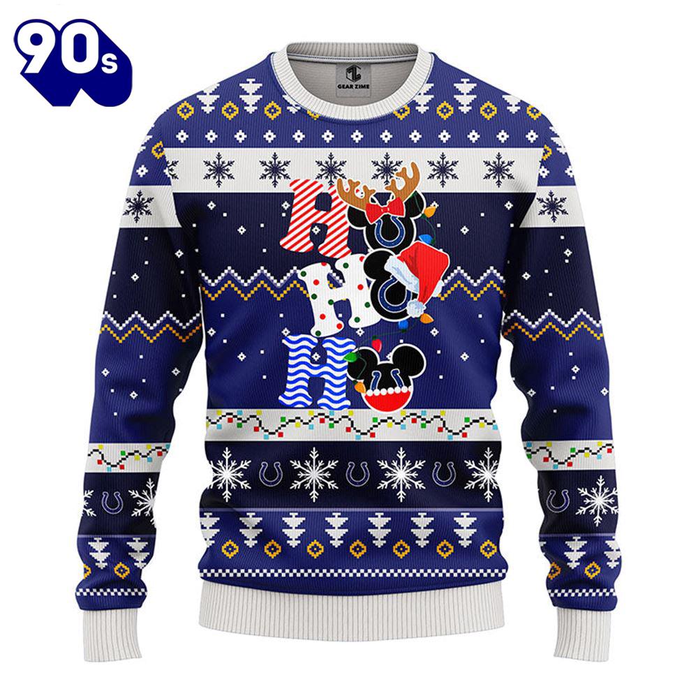 Indianapolis Colts HoHoHo Mickey Christmas Ugly Sweater Gift Christmas Indianapolis Colts HoHoHo Mickey Christmas Ugly Sweater Gift Christmas