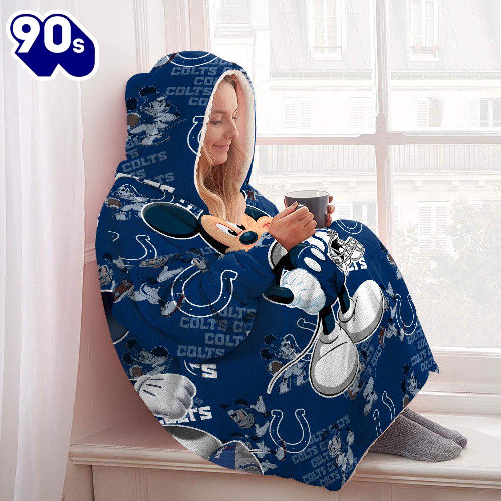 Indianapolis Colts Mickey Mouse Huggle Hoodie Gift For Christmas Indianapolis Colts Mickey Mouse Huggle Hoodie Gift For Christmas