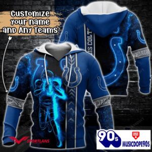 Indianapolis Colts NFL Custom Name 3D Hoodie Teams Shirt For Fans