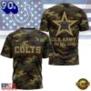 Indianapolis Colts NFL Veterans US Army Camo New Design 3D Shirt , NFL Trending Shirt