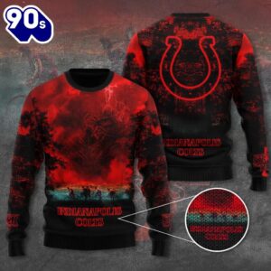 Indianapolis Colts x Stranger Things Ugly Sweater Gift Xmas