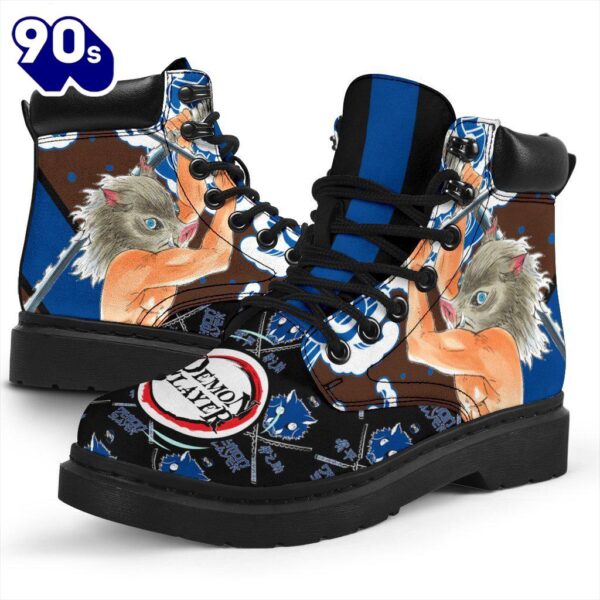 Inosuke Leather Boots Shoes Demon Slayer Anime Custom