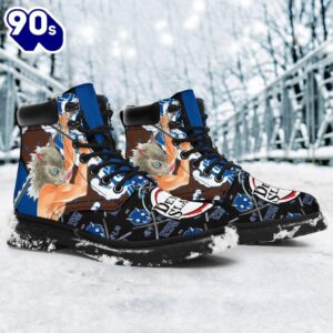 Inosuke Leather Boots Shoes Demon Slayer Anime Custom