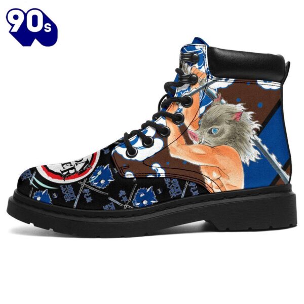 Inosuke Leather Boots Shoes Demon Slayer Anime Custom
