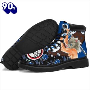 Inosuke Leather Boots Shoes Demon Slayer Anime Custom