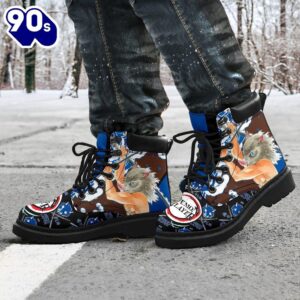 Inosuke Leather Boots Shoes Demon Slayer Anime Custom