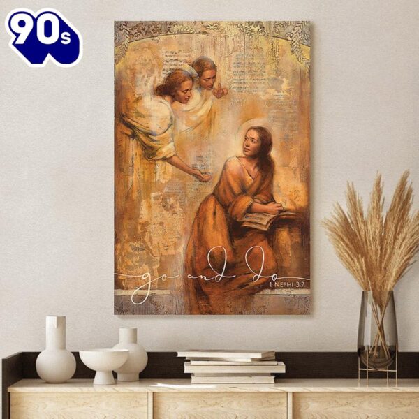 Interrupting Angels Canvas Picture Jesus Canvas Wall Art  , Christian Gifts Christmas