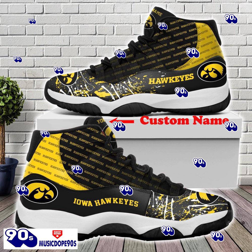 Iowa Hawkeyes Custom Name Air Jordan 11 Sneakers For Fans Iowa Hawkeyes Custom Name Air Jordan 11 Sneakers For Fans