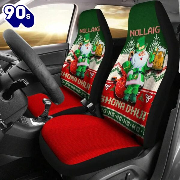 Ireland Celtic Christmas Car Seat Covers Irish Santa Ugly Christmas  Gift Xmas