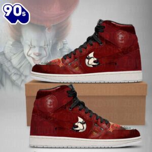 IT Pennywise Face Air Jordan 1 Sneakers – Gift  For Halloween