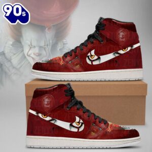IT Pennywise They All Float Air Jordan 1 Sneakers – Gift  For Halloween