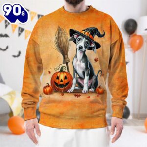 Italian Greyhound Dog In Spooky…