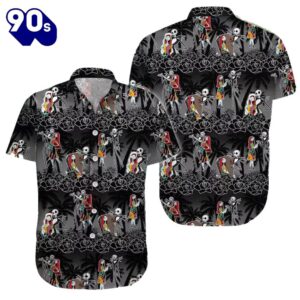 Jack And Sally Hawaiian Shirt Gift Xmas