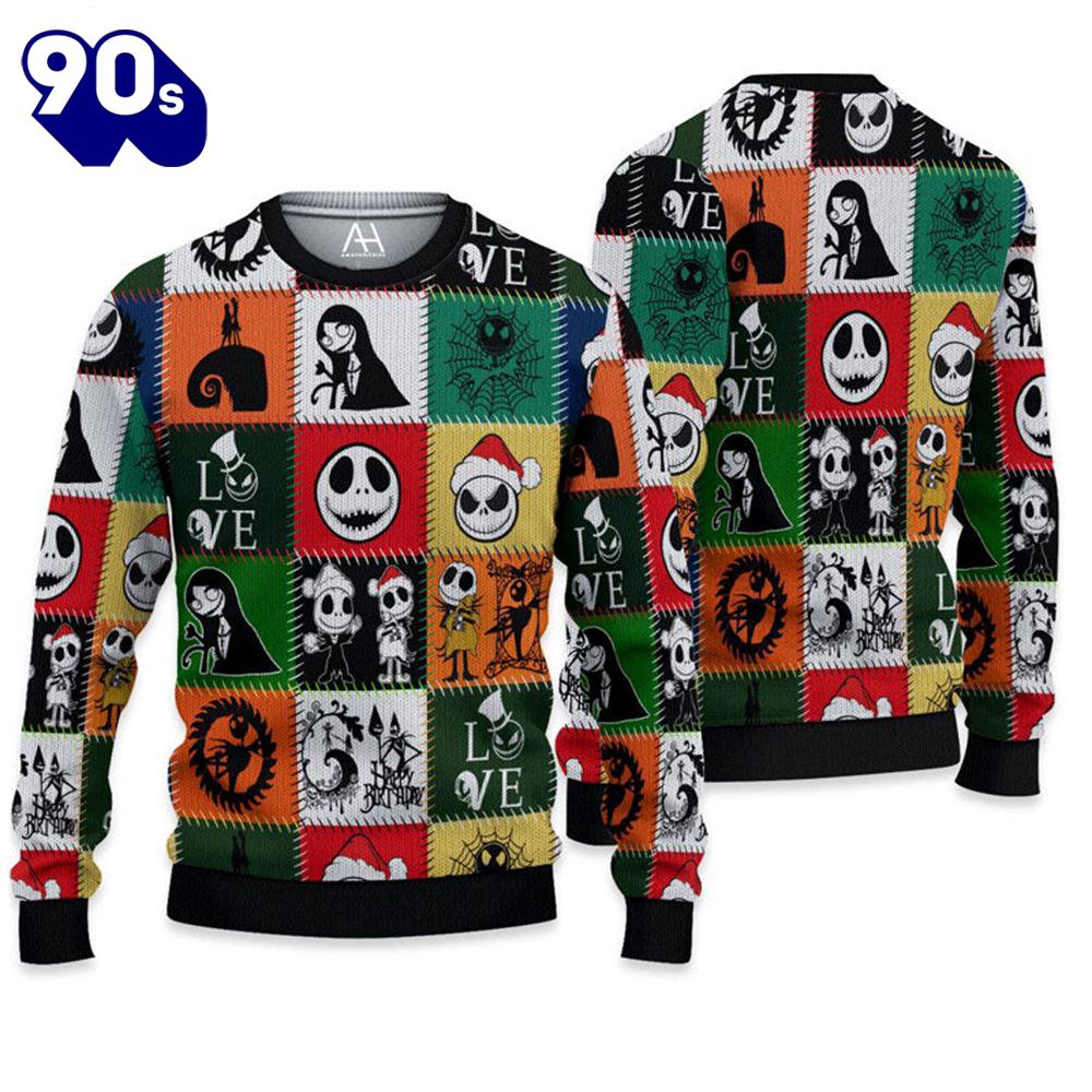 Merry Christmas Jack And Sally Special Design Ugly Sweater Merry Christmas Jack And Sally Special Design Ugly Sweater