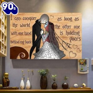 Jack And Sally Wedding Poster I Can Conquer The World Couples Canvas Decor Home