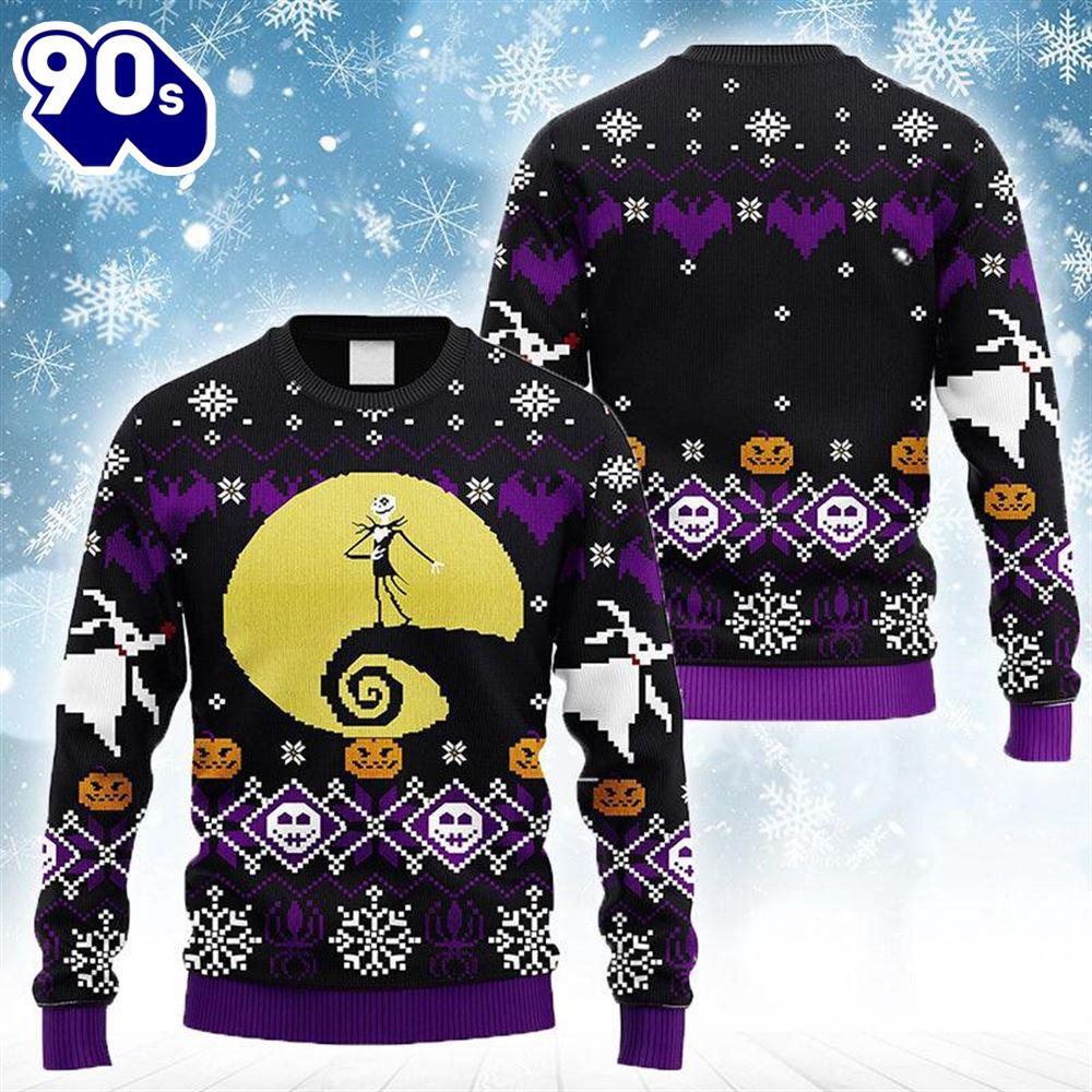 Merry Christmas Jack In The Nightmare Before Christmas Ugly Sweater Merry Christmas Jack In The Nightmare Before Christmas Ugly Sweater