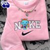 Jack & Sally (Hello Kitty Version) Pink Embroidered Youth Sweatshirt For Man And Women