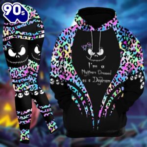 Jack Skellington Halloween Hoodie Legging Set, Nightmare Dressed As a Day Dream