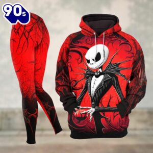 Jack Skellington Hoodie, Halloween 3D Outfit, Nightmare Before Christmas Legging