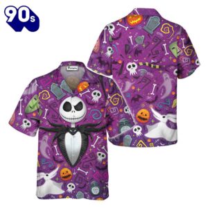Jack Skellington Skull Hawaiian Shirt Gift Xmas