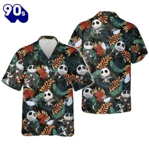 Jack Skellington Summer Tropical Hawaiian Shirt Gift Xmas
