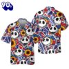 Jack Skellington Sunflower American Flag Hawaiian Shirt Gift Xmas