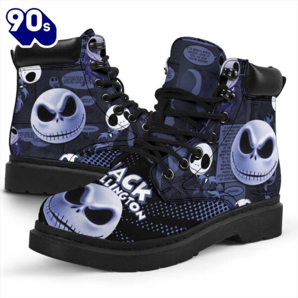 Jack Skellington Timbs Leather Boots Custom Nightmare Before Christmas Shoes