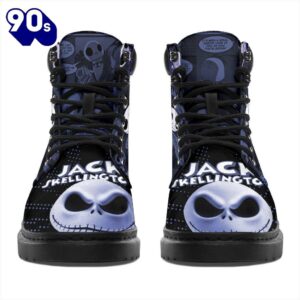 Jack Skellington Timbs Leather Boots Custom Nightmare Before Christmas Shoes