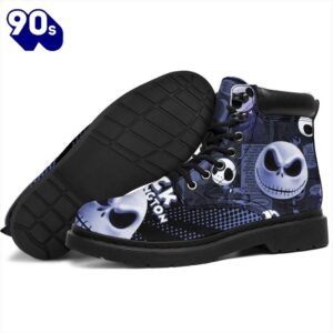 Jack Skellington Timbs Leather Boots Custom Nightmare Before Christmas Shoes