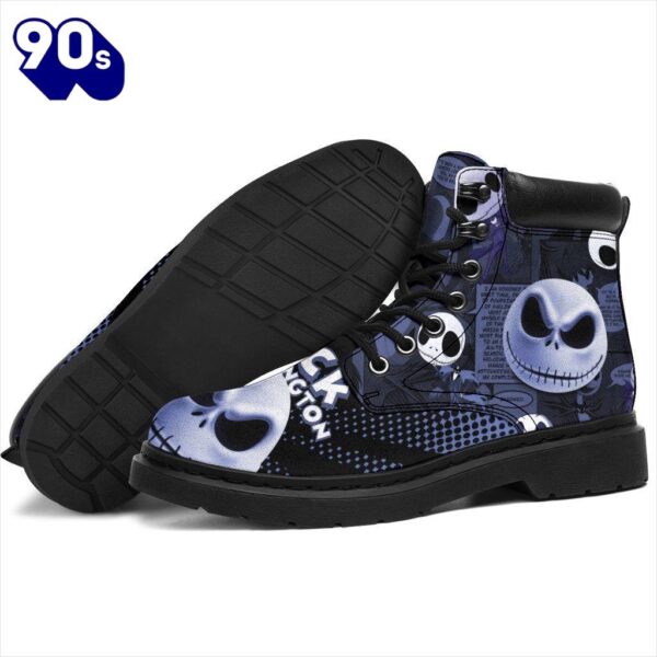 Jack Skellington Timbs Leather Boots Custom Nightmare Before Christmas Shoes