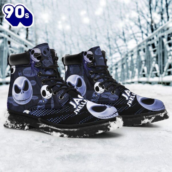 Jack Skellington Timbs Leather Boots Custom Nightmare Before Christmas Shoes