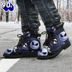Jack Skellington Timbs Leather Boots Custom Nightmare Before Christmas Shoes