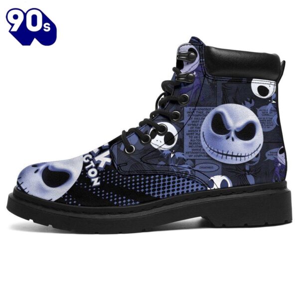 Jack Skellington Timbs Leather Boots Custom Nightmare Before Christmas Shoes