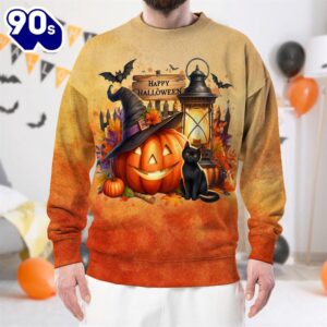 Jack-O’-Lantern Garden Halloween 3D Shirt…