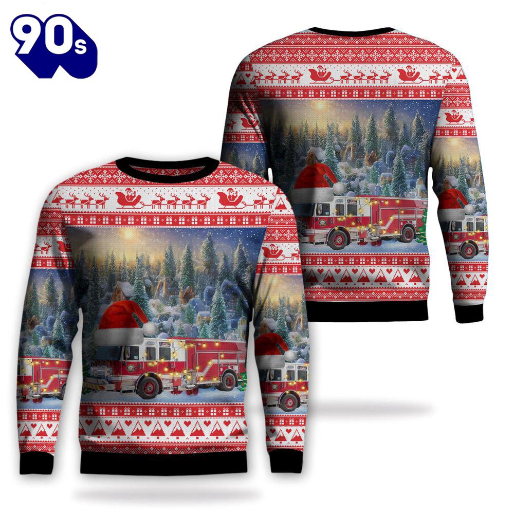Jackson Hole, Wyoming, Jackson Hole Fireems Christmas Aop Ugly Sweater Jackson Hole, Wyoming, Jackson Hole Fireems Christmas Aop Ugly Sweater