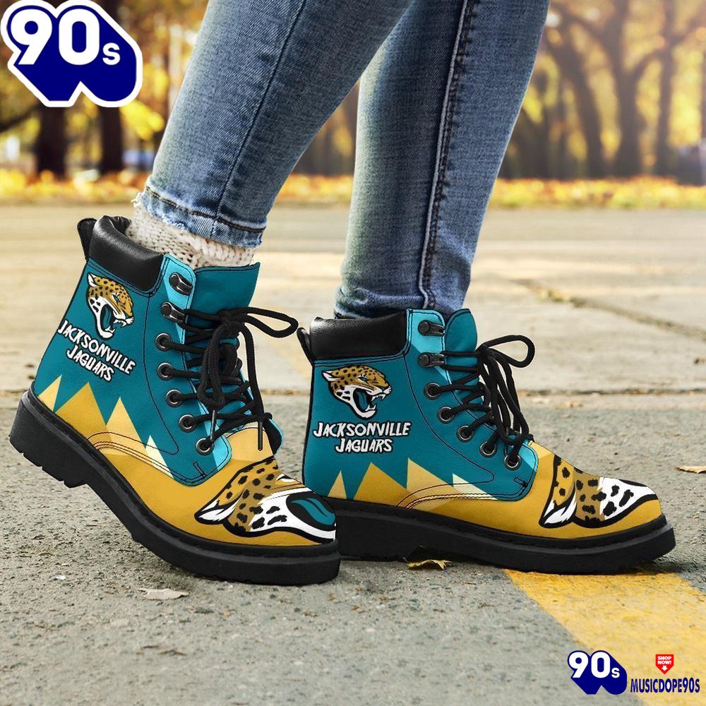 Jacksonville Jaguars All Season Boots Casual Shoes Vegan Leather Custom Boot Shoes Jacksonville Jaguars All Season Boots Casual Shoes Vegan Leather Custom Boot Shoes