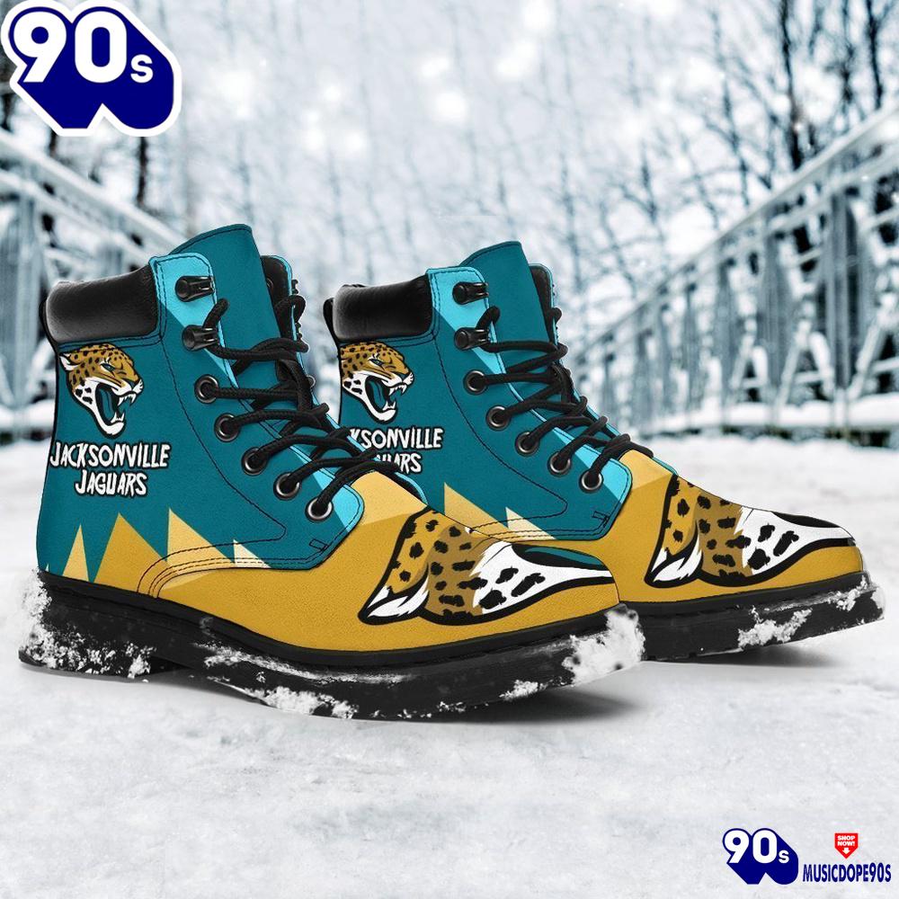 Jacksonville Jaguars All Season Boots Casual Shoes Vegan Leather Custom Boot Shoes Jacksonville Jaguars All Season Boots Casual Shoes Vegan Leather Custom Boot Shoes