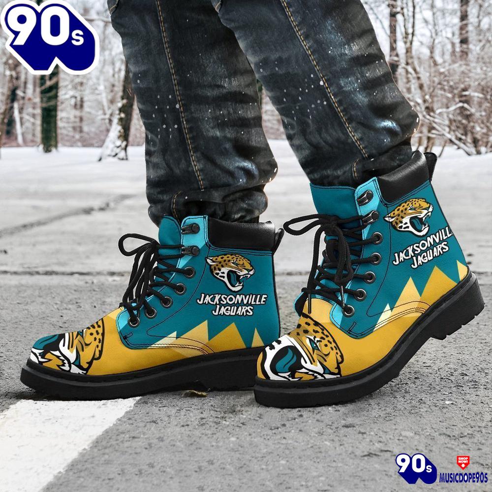 Jacksonville Jaguars All Season Boots Casual Shoes Vegan Leather Custom Boot Shoes Jacksonville Jaguars All Season Boots Casual Shoes Vegan Leather Custom Boot Shoes