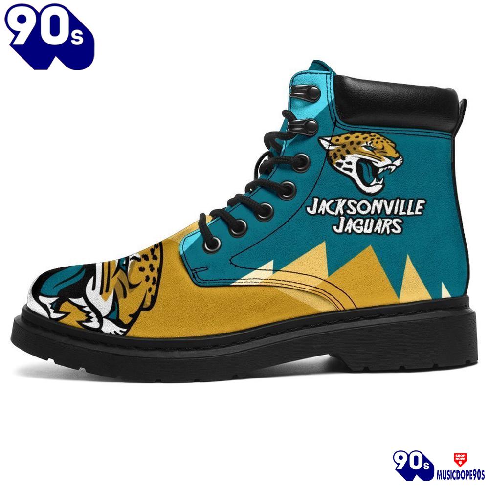 Jacksonville Jaguars All Season Boots Casual Shoes Vegan Leather Custom Boot Shoes Jacksonville Jaguars All Season Boots Casual Shoes Vegan Leather Custom Boot Shoes