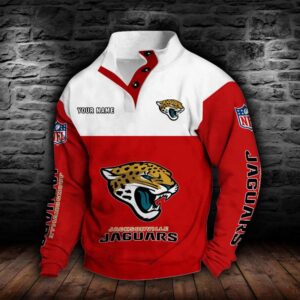 Jacksonville Jaguars Double Breasted Stand Collar Hoodie