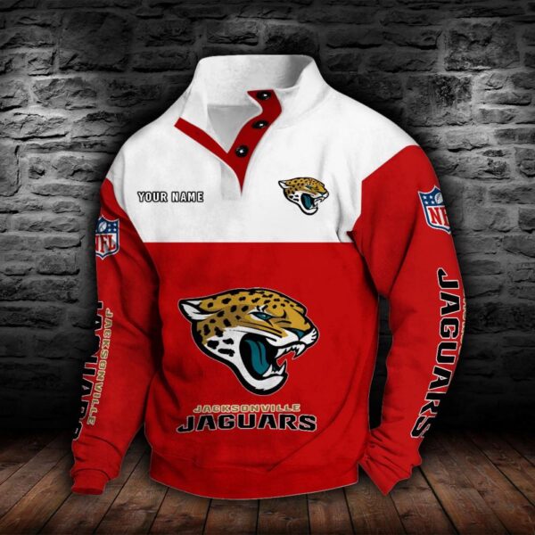 Jacksonville Jaguars Double Breasted Stand Collar Hoodie