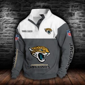 Jacksonville Jaguars Double Breasted Stand Collar Hoodie