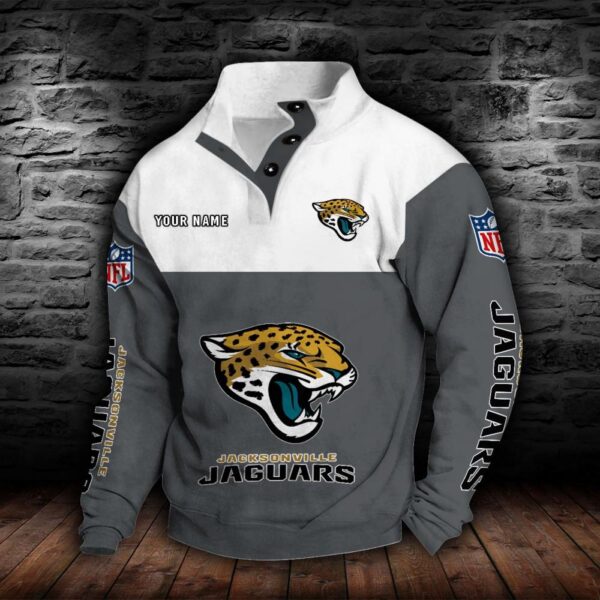 Jacksonville Jaguars Double Breasted Stand Collar Hoodie