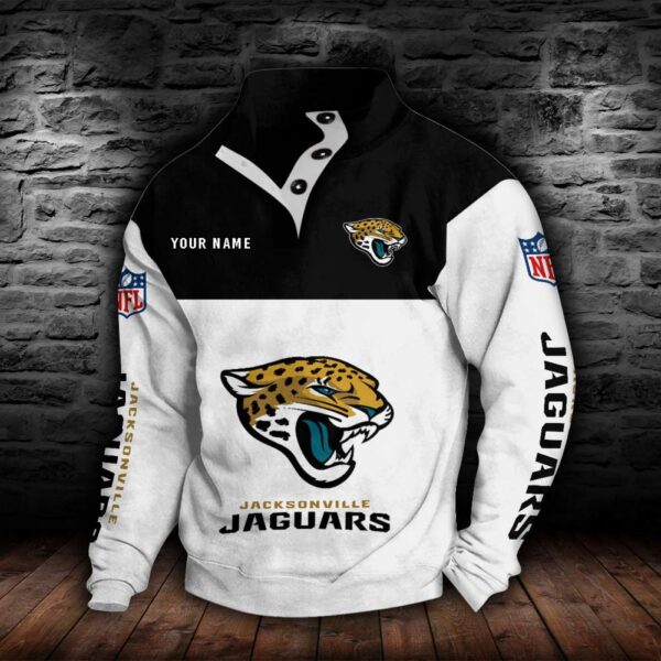 Jacksonville Jaguars Double Breasted Stand Collar Hoodie