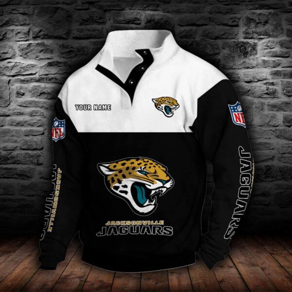 Jacksonville Jaguars Double Breasted Stand Collar Hoodie