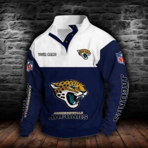 Jacksonville Jaguars Double Breasted Stand Collar Hoodie