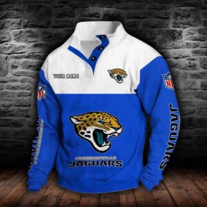 Jacksonville Jaguars Double Breasted Stand Collar Hoodie
