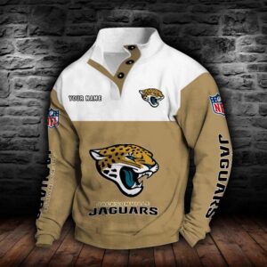 Jacksonville Jaguars Double Breasted Stand Collar Hoodie